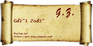 Gál Zoé névjegykártya